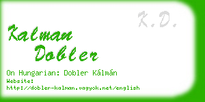 kalman dobler business card