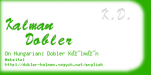 kalman dobler business card